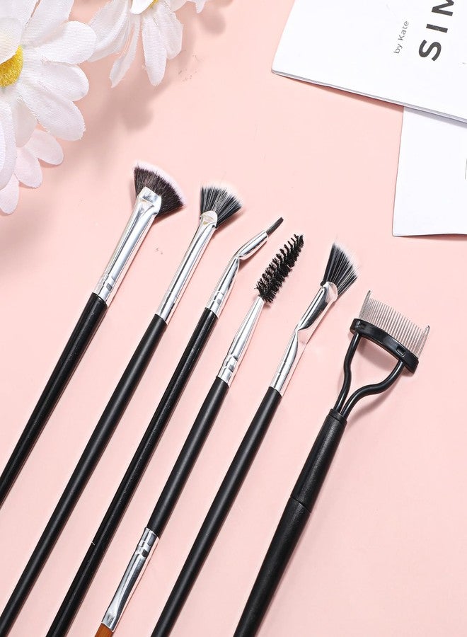 Zelphvt 6 Piece Eye Lash Comb Separator Eyelash Brush Separator Eyebrow Combs Dual Ended Spoolie Mascara Fan Brush Lash Comb Eyebrow and Eyeliner Tool Kit - Image 3